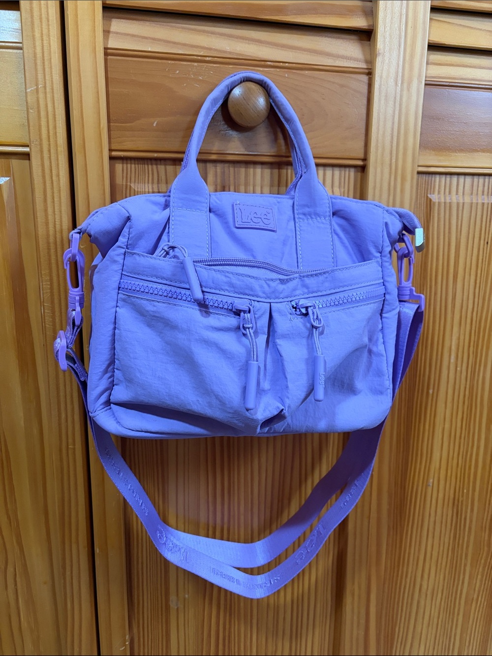 Lee Lavender Crossbody Bag with Dual Front Zips